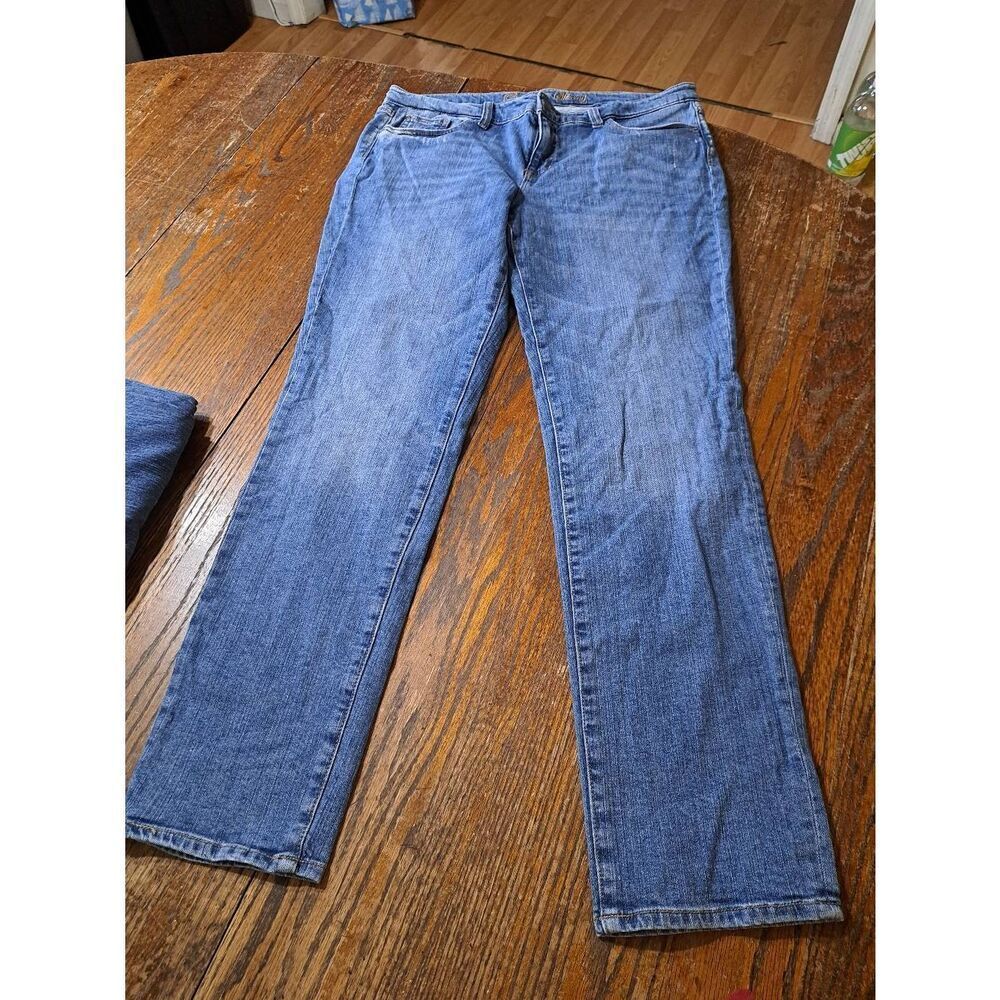 Size 14 Gap Premium Skinny Faded Denim Blue Jeans with Pockets Belt Loops